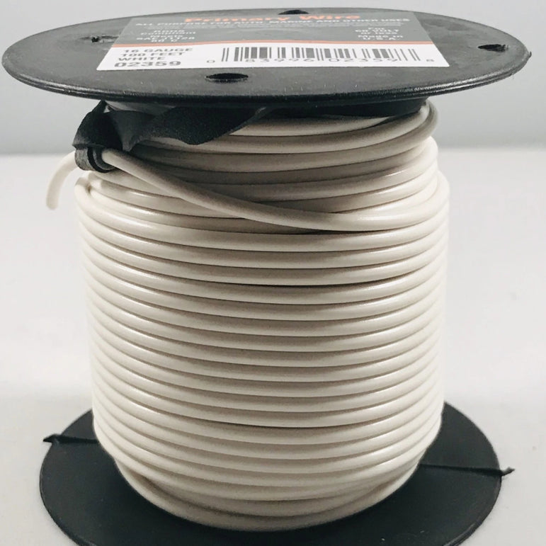 16 GAUGE 100 FEET WHITE PRIMARY WIRE. 02359