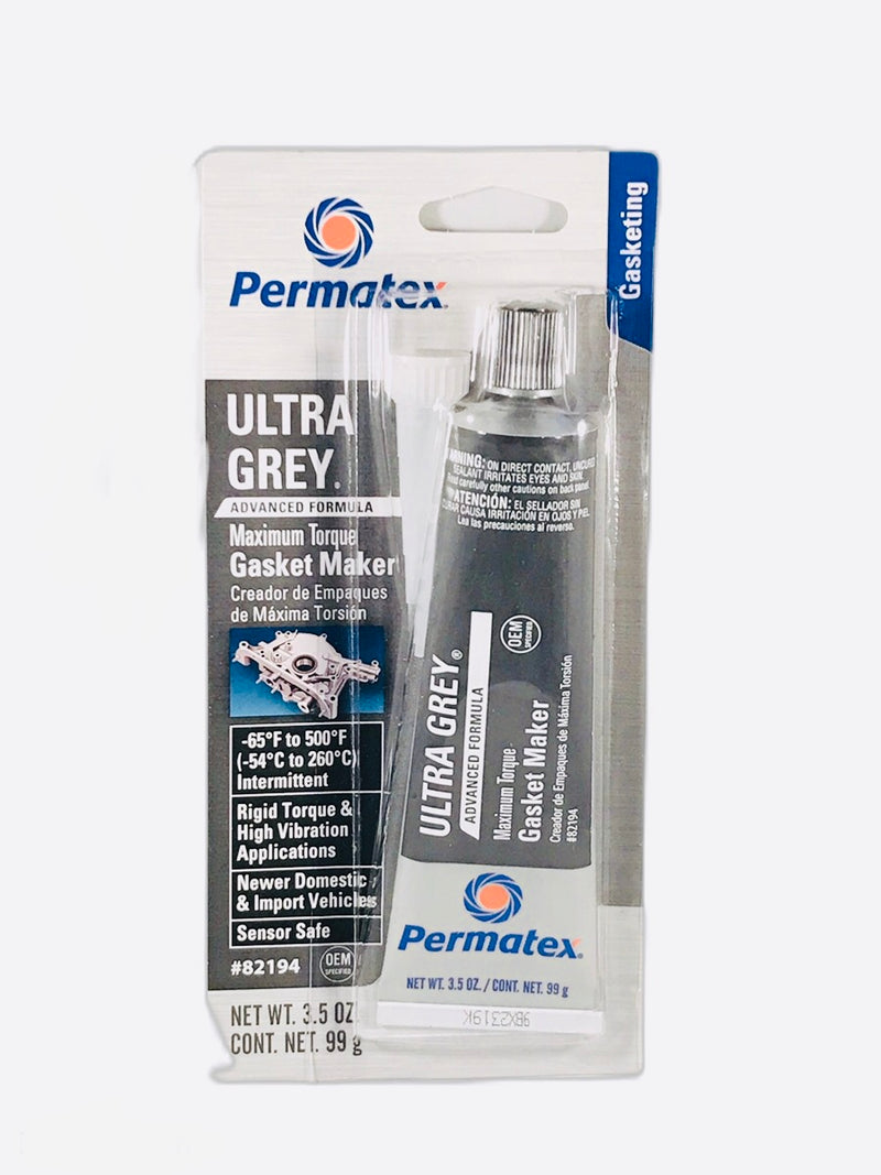 Permatex Ultra Grey RTV Silicone Gasket Maker, 3 oz, 82194