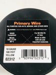18 GAUGE 100 FEET YELLOW PRIMARY WIRE. 02312