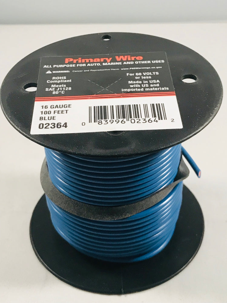 16 GAUGE 100 FEET BLUE PRIMARY WIRE . 02364