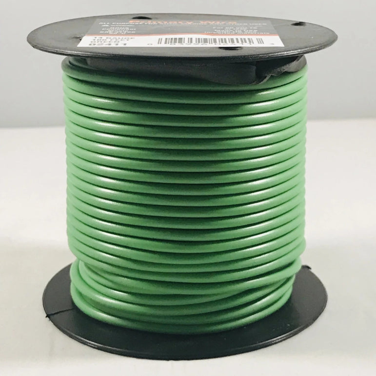 14 GAUGE 100 FEET GREEN PRIMARY WIRE. 02411