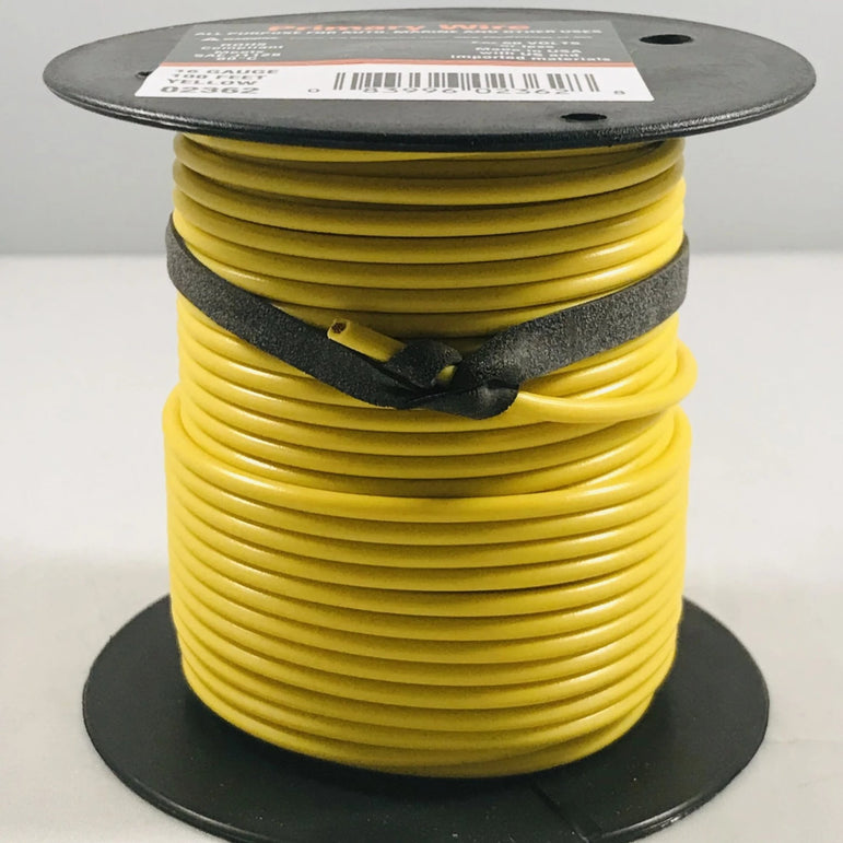16 GAUGE 100 FEET YELLOW PRIMARY WIRE. 02362