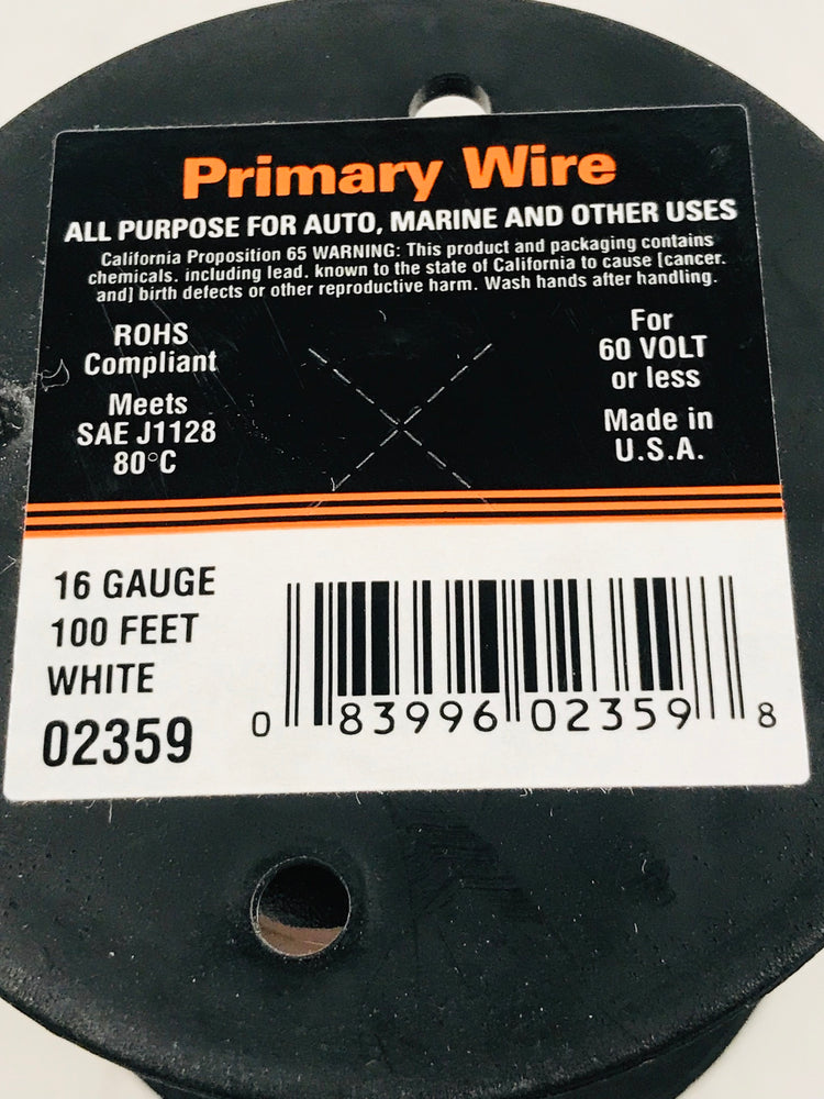 14 gauge 100 feet yellow primary wire. 02412